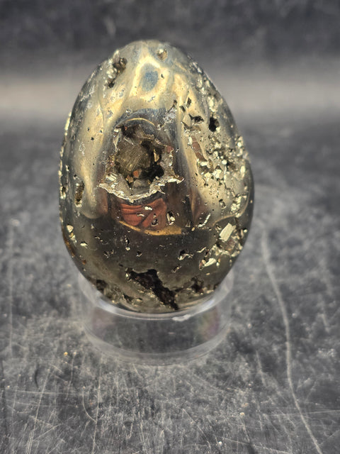 Pyrite egg! 6.5 ounces, 2.1 inches tall