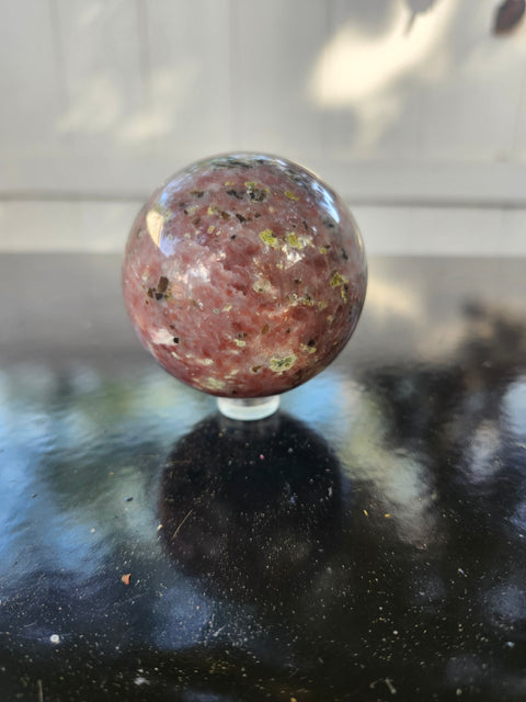 56.2mm, 2.21 inch 9.2 ounce Sunstone sphere
