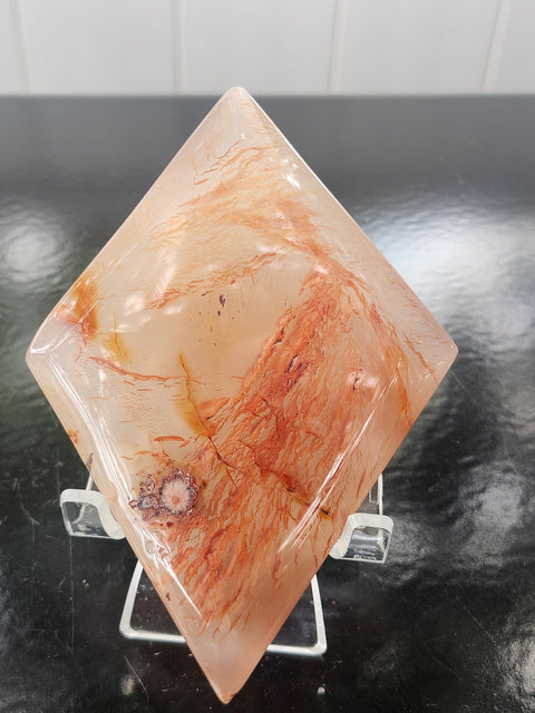 Druzy agate diamond! 5.5 ounces,  4.5 inches tall, 3.3 wide