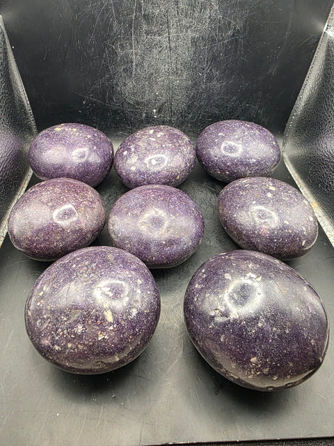 Jumbo lepidolite palm stone! 2.5 to 3 inches!