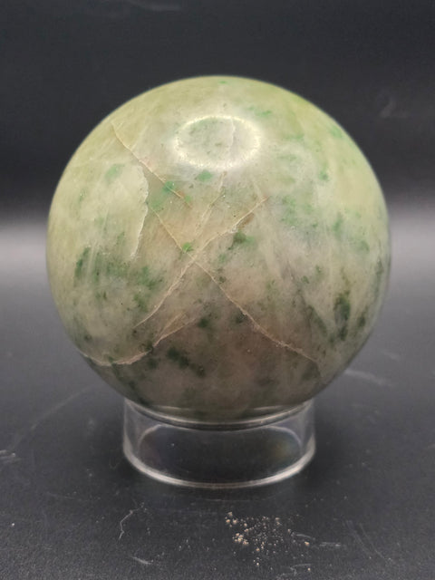 Hydrogrossular garnet sphere! 76.7mm, 3 inches, 1.12 pounds