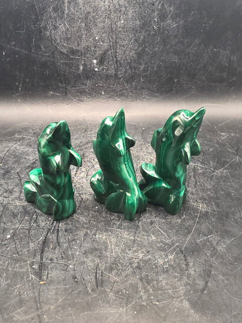 Malachite dolphin! 2.2 inches tall+