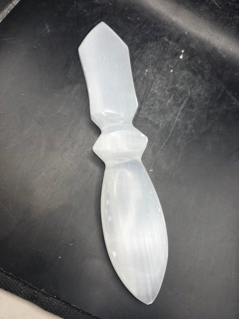 Double ended selenite knife! 7.5 inches long!