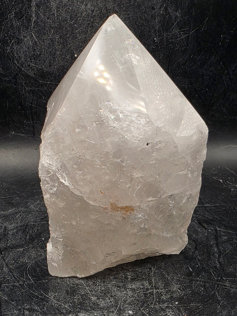 Clear quartz polished top point! 14 ounces, 3.9 inches tall