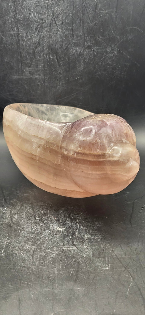Florite conch shell offering bowl! 1.8 pounds, 5 inches by 4 inches