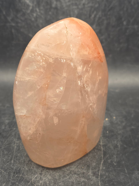 Red hematoid fire quartz free form! 13.3 ounces, 3.4 inches tall