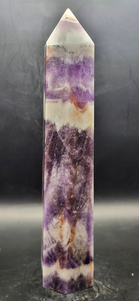 Large Dream amethyst tower! 7 inches tall, 12 ounces.