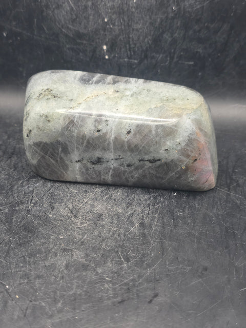 Purple flash sunset labradorite free form, 15 ounces 4 inches wide