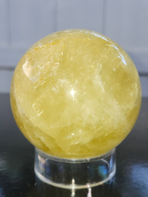 Citrine sphere! 15 ounces, 67mm, 2.6 inches