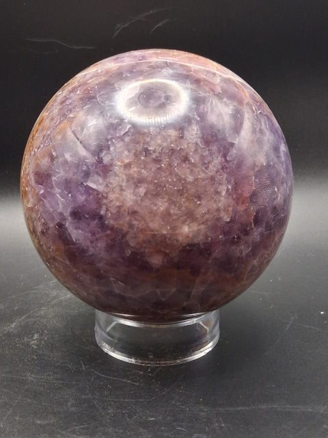 Large amethyst lace agate sphere! 89.6mm, 3.5", 2.3 pounds