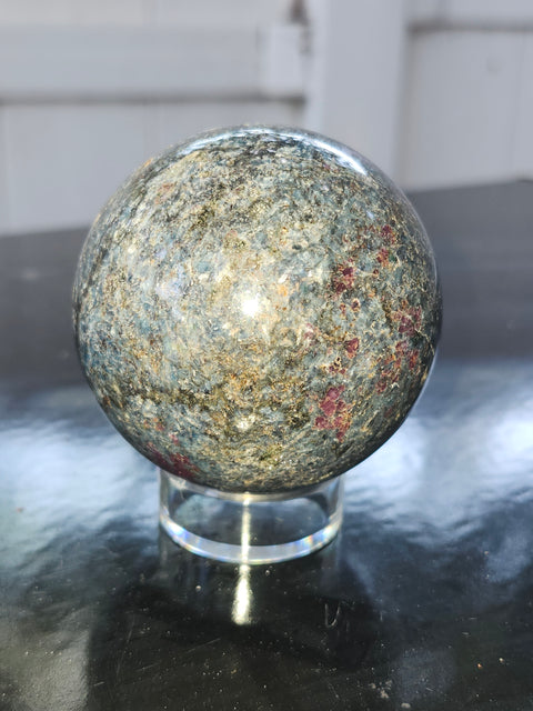 Ruby in kyanite sphere! 12 ounces, 57mm,2.24 inches