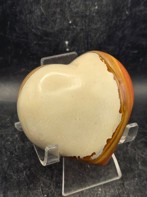 Polychrome jasper heart! 7 ounces, 2.9 inches wide, 2.7" tall