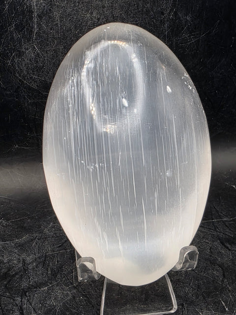 4 inch Selenite palm stone!! 7 ounces!