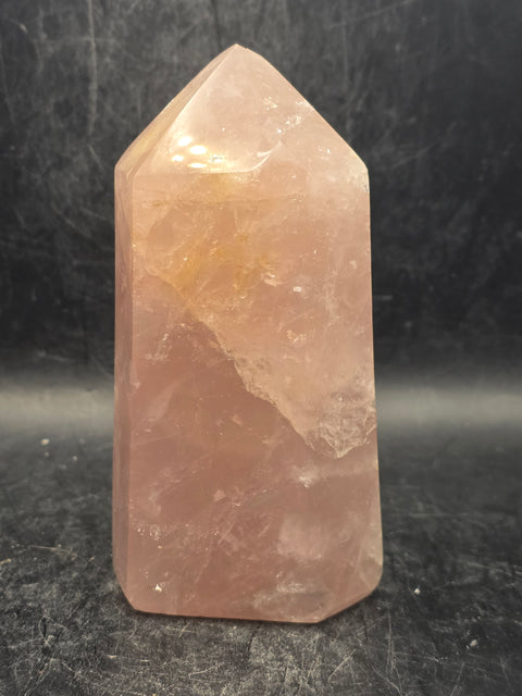 Large rose quartz tower! 4.2 inches tall, 14 ounces