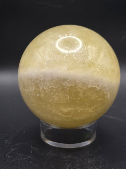 Large citrine sphere! 76.4mm, 3 inches, 1.6 pounds!