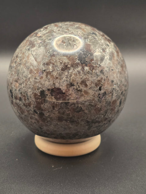 Large flame stone yooperlite sphere! 77.4mm, 3 inches, 1.6 pounds