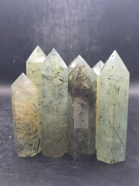 Prehnite tower! 2.9 too 3.7 inches tall!