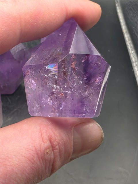 Grade AA amethyst polished point! 2 to 3 ounces!!!