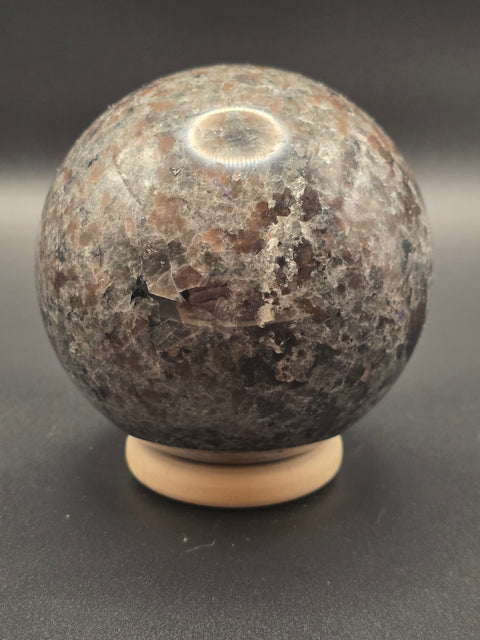 Large flame stone yooperlite sphere! 77.4mm, 3 inches, 1.6 pounds