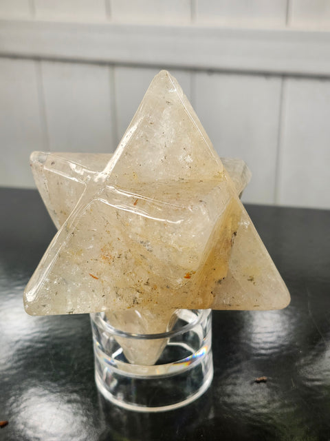 Ferruginous quartz mercaba! 2.5 inch by 2.4 inch, 1 pound