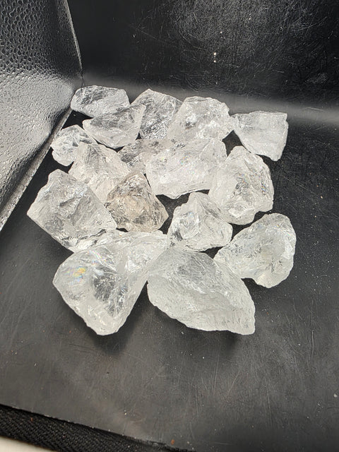 2 pieces / 4 ounces, satyaloka azeztulite quartz #rainbows!!