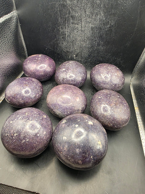 Jumbo lepidolite palm stone! 2.5 to 3 inches!