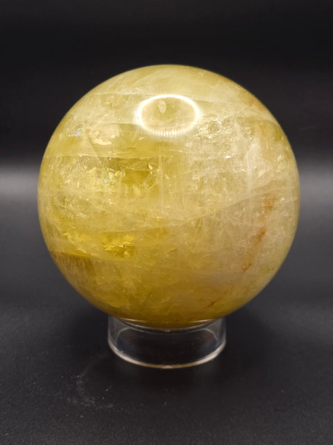 Large citrine sphere! 92mm, 3.6 inches, 2.7 pounds