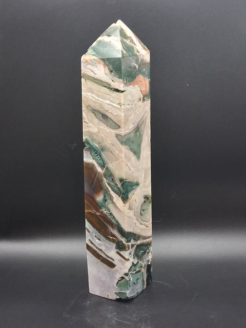 Large tree agate tower! 9.25 inches tall, 2.3 pounds!