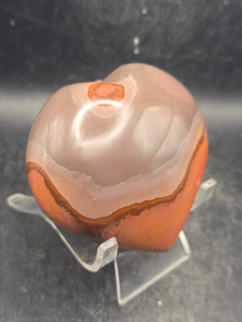 Polychrome jasper heart! 9 ounces, 3 inches wide, 2.8" tall