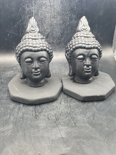 Shungite Buddha head figurine! 4.1 inches tall, 7.7 ounces!