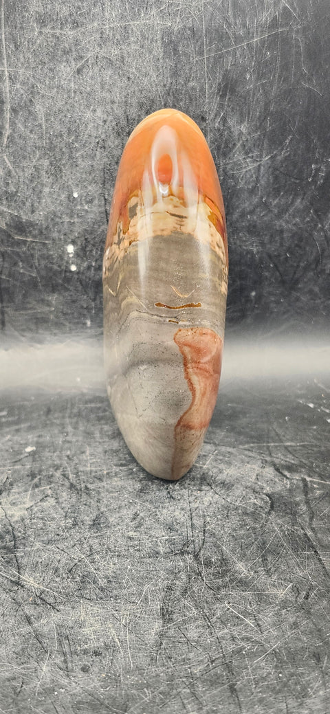 Polychrome jasper free form! 13 ounces, 3.7 inches tall!