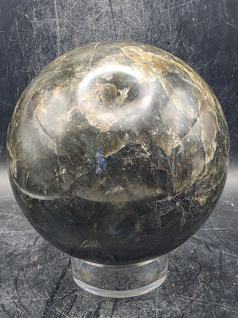 Large Labradorite sphere! 2.10 pounds, 3.6 inches, 92.8mm