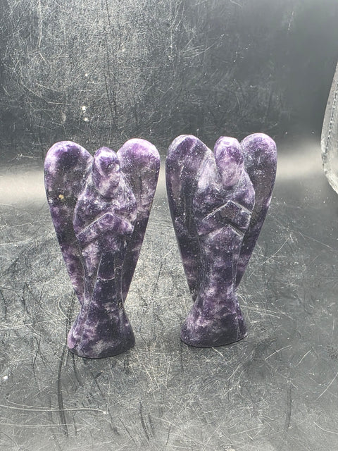 Lepidolite angel! 3 inches tall, 1.7 ounces!
