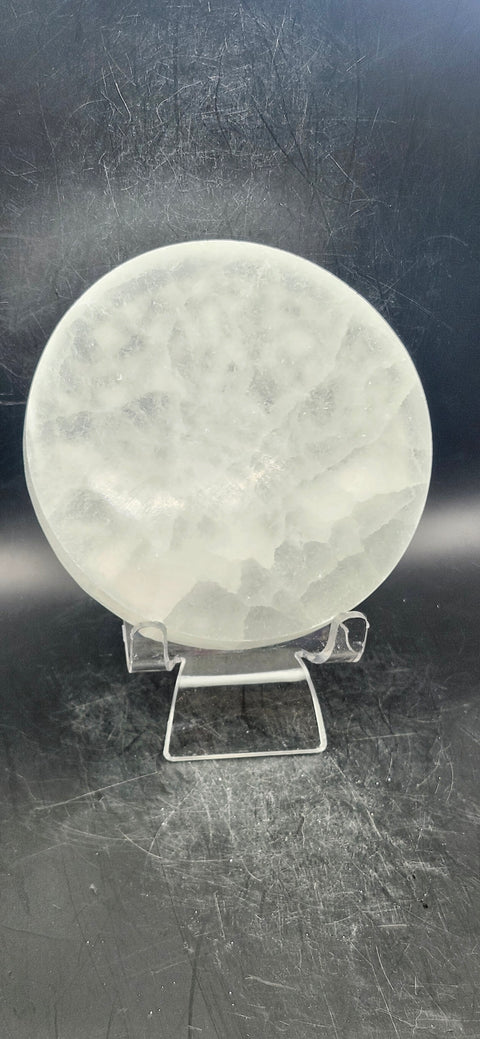 Selenite tree of life charging plate! 4 inches long, .67 thick, 10 ounces