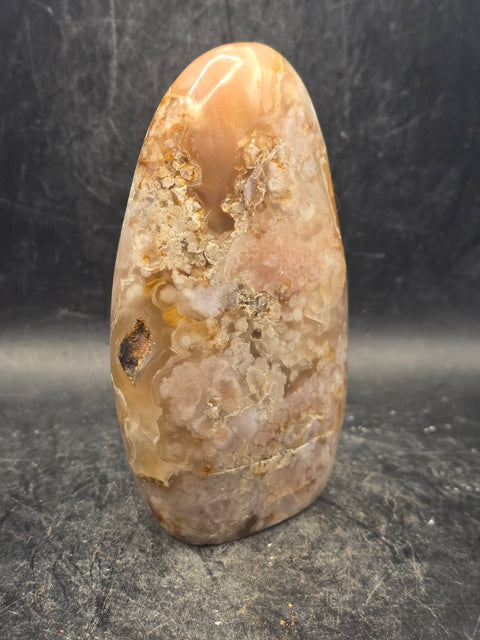 Flower agate free form! 11 ounces, 4 inches tall, 2.3" wide