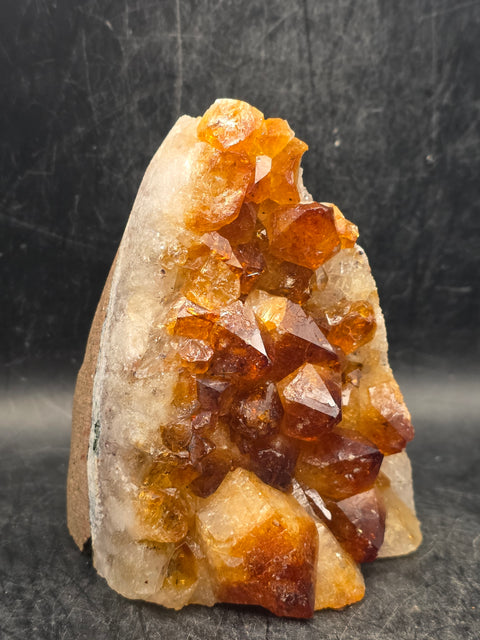 Citrine cut base free form! 1.1 pounds, 3.7 inches tall, 2.4" wide