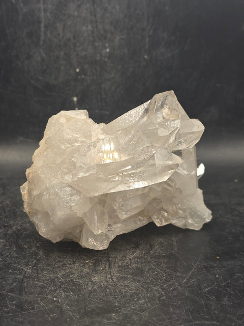 Clear quartz cluster! 13.2 ounces, 3.8 inches by 2.8 inches!