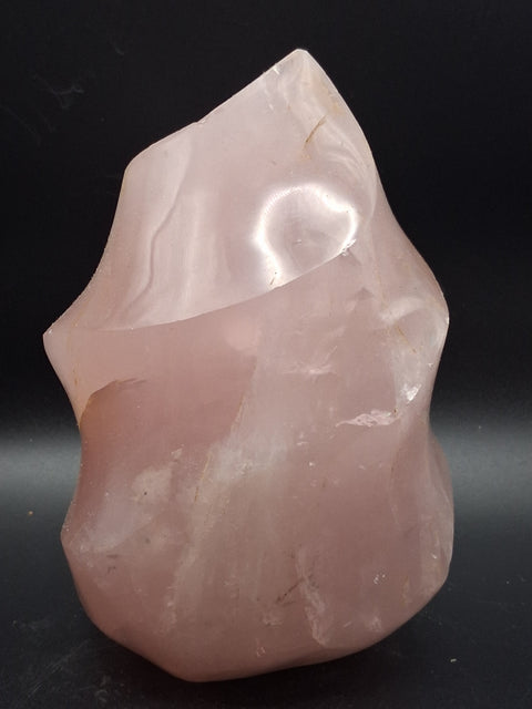 Large rose quartz flame tower! 2.3 pounds, 5 inches tall