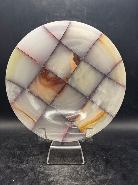 Colored onyx bowl purple, 11.5 ounces, 5 inches wide!