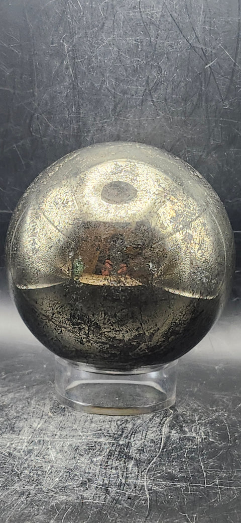 Pyrite sphere! 2.15 pounds, 82.4mm, 3.2 inches!