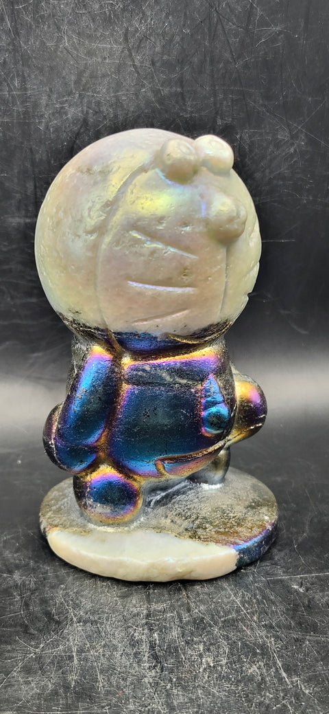 Aura quartz astronaut! 14 ounces, 4 inches tall