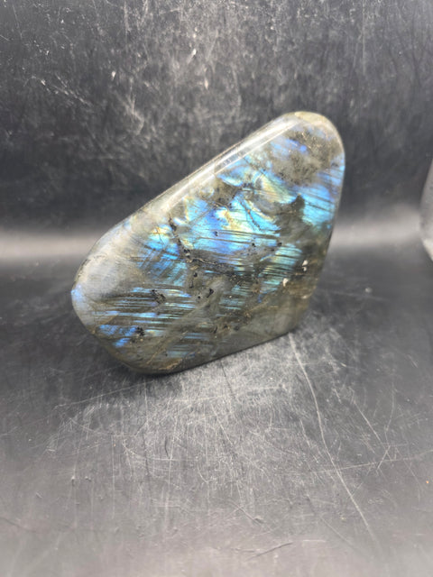Labradorite free form! 1.6 pounds, 3.3 inches tall, 4.3" wide