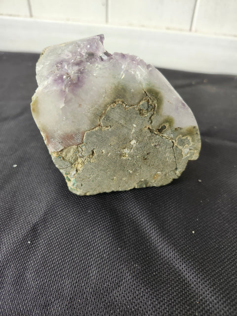 1.3 pound, 4.5 inch tall amethyst geode free form