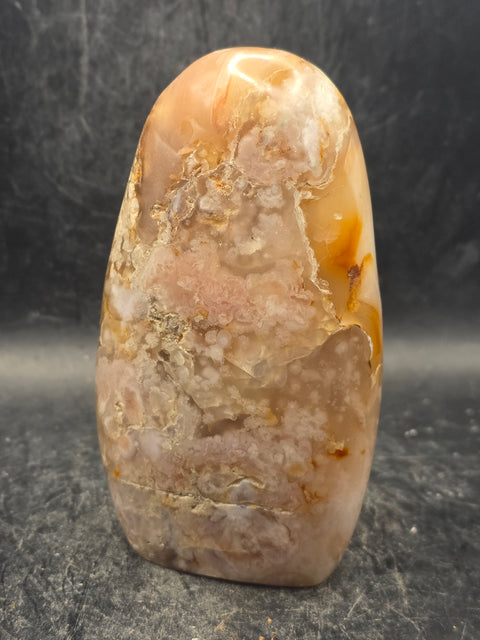 Flower agate free form! 11 ounces, 4 inches tall, 2.3" wide