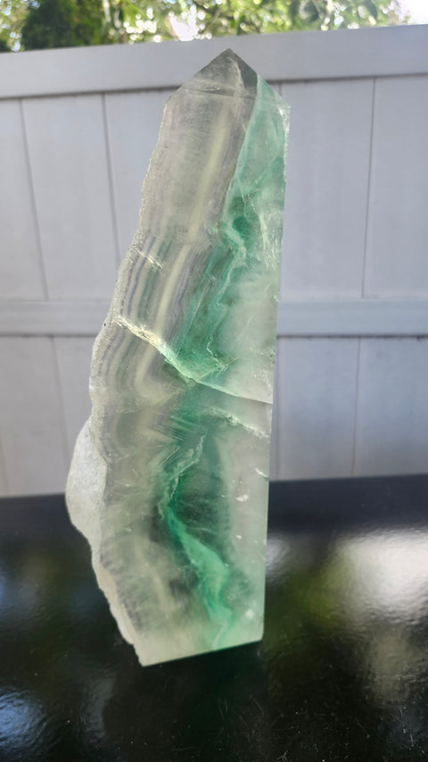 4.5 pound Massive druzy florite free form tower! 10.5 inches tall by 4 wide, 1.5 thick