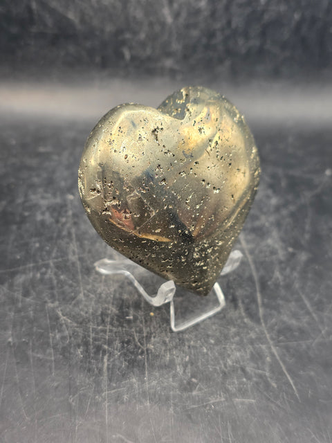 Pyrite heart! 6.6 ounces! 2.2 inches wide, 2.3 inches tall