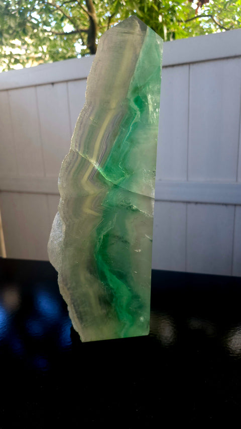 4.5 pound Massive druzy florite free form tower! 10.5 inches tall by 4 wide, 1.5 thick