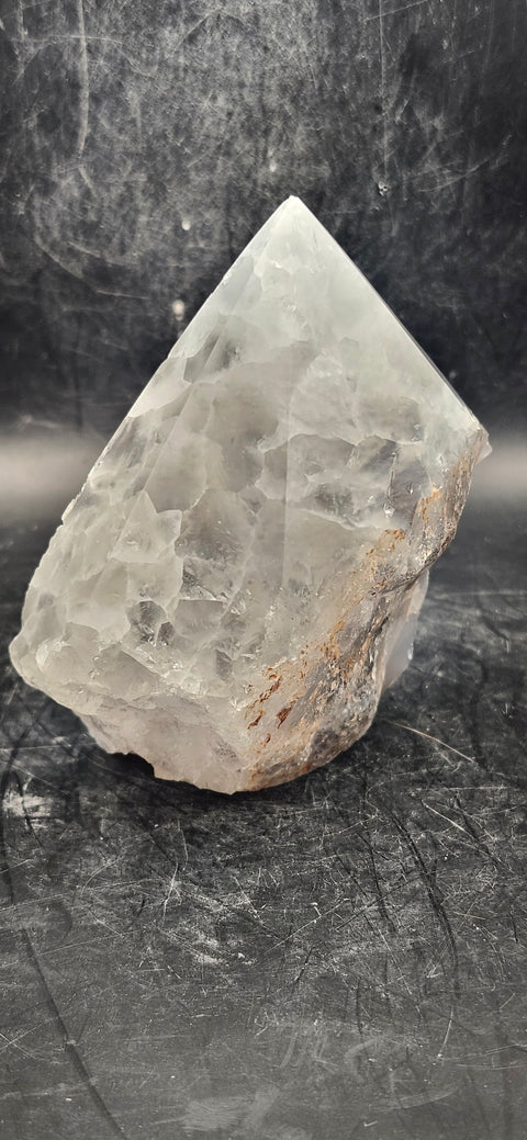 Druzy agate polished top point! 11.3 ounces, 3.4 inches tall, 3.3" wide