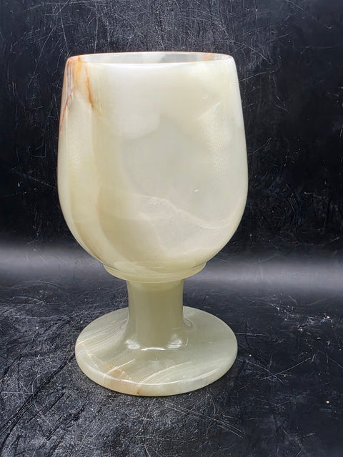 Onyx goblet! 12.5 ounces, 4.8 inches tall, 2.7 inches wide!