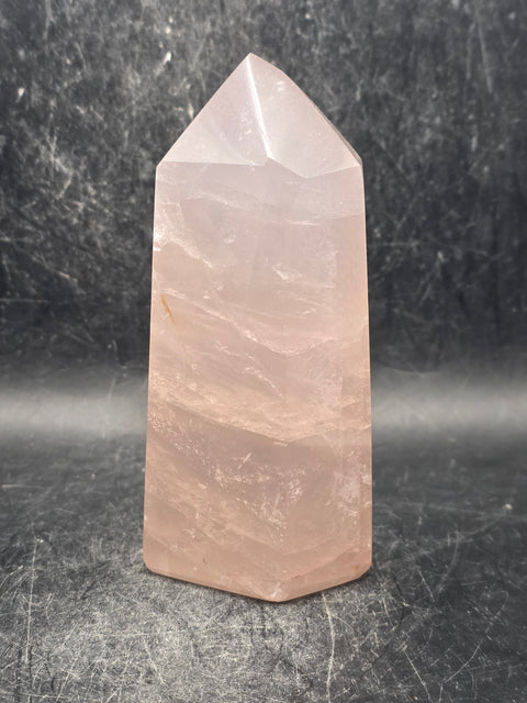 Large rose quartz tower! 12.8 ounces, 4.1 inches tall